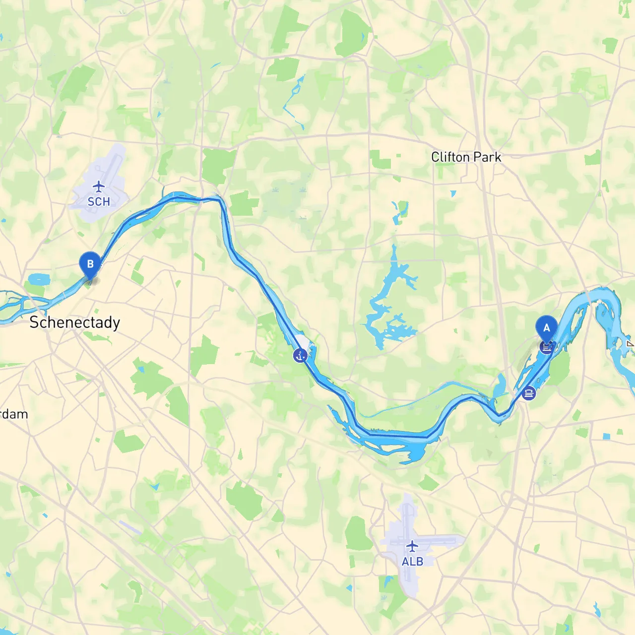 Clifton Park to Schenectady