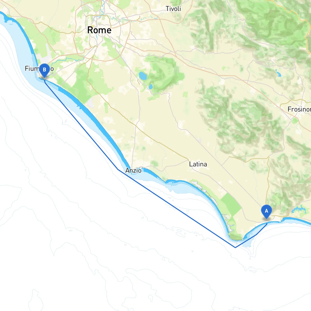 Terracina to Rome