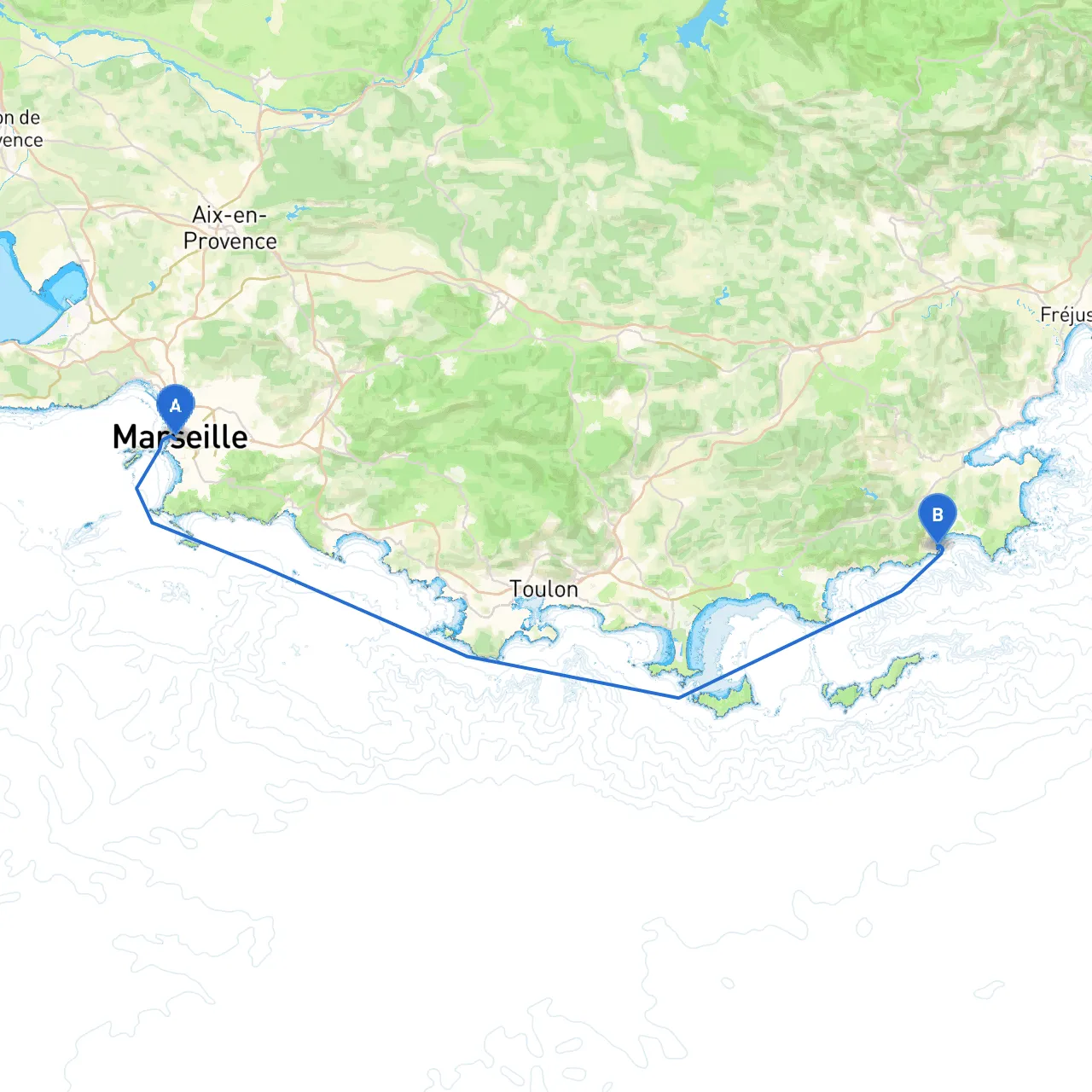Marseille to Cavalaire sur Mer