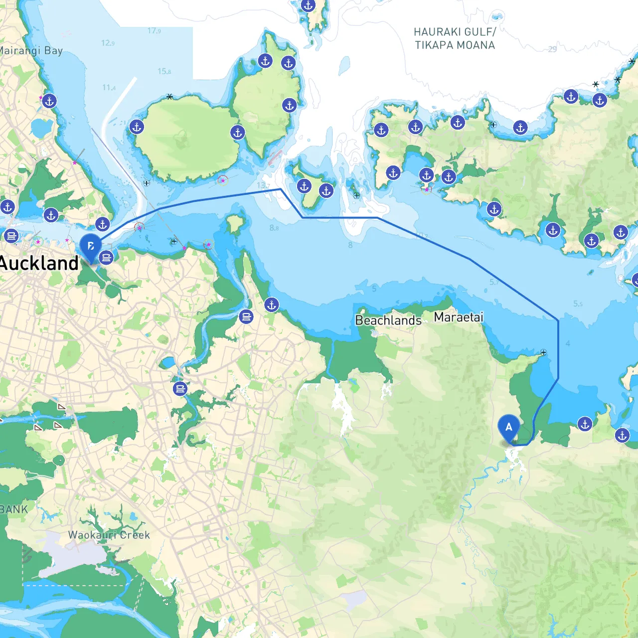 Clevedon to Auckland