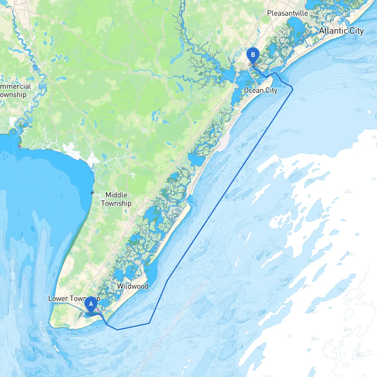 Cape May to Somers Point