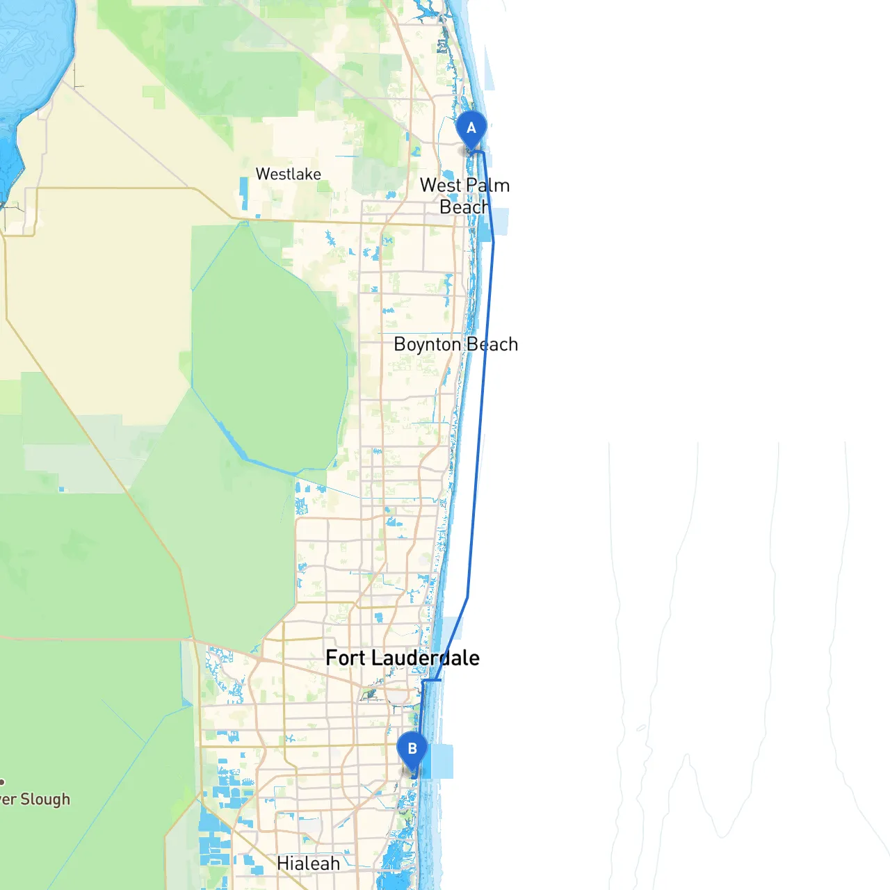 Palm Beach to Aventura