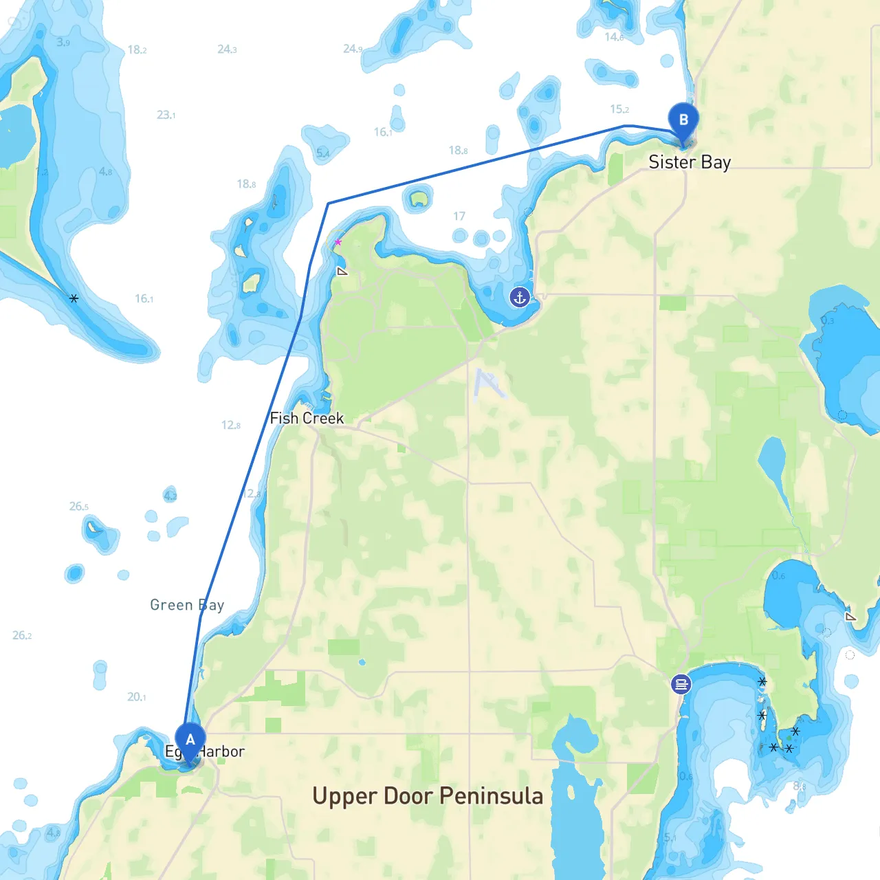 Egg Harbor to Sister Bay