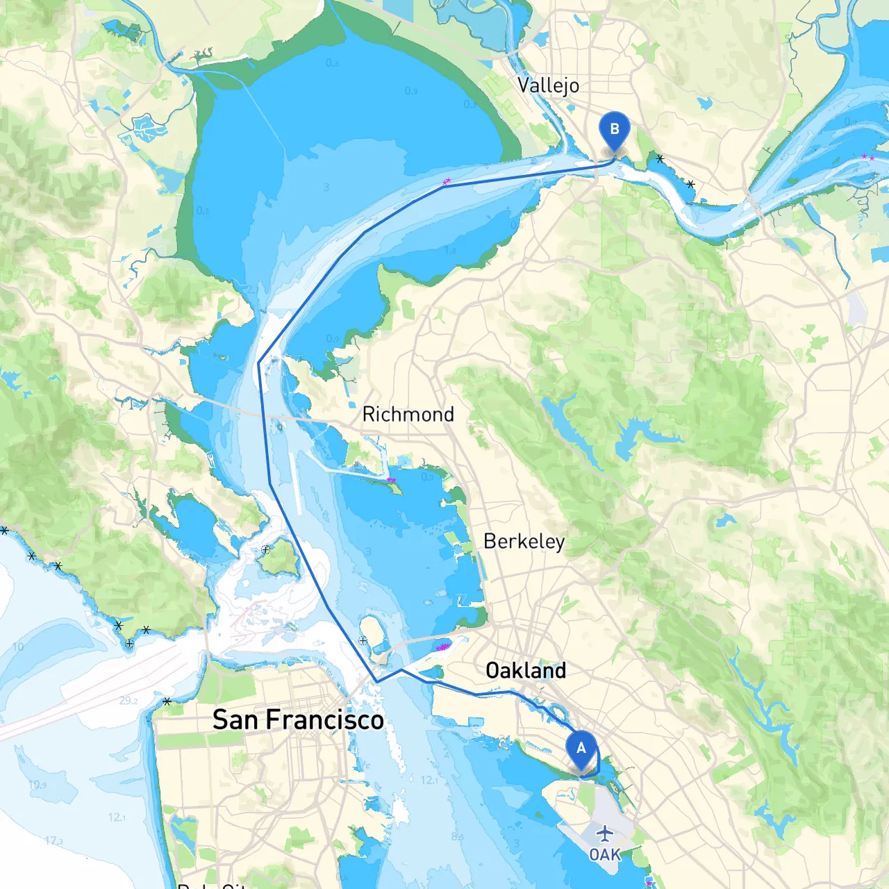Alameda to Vallejo