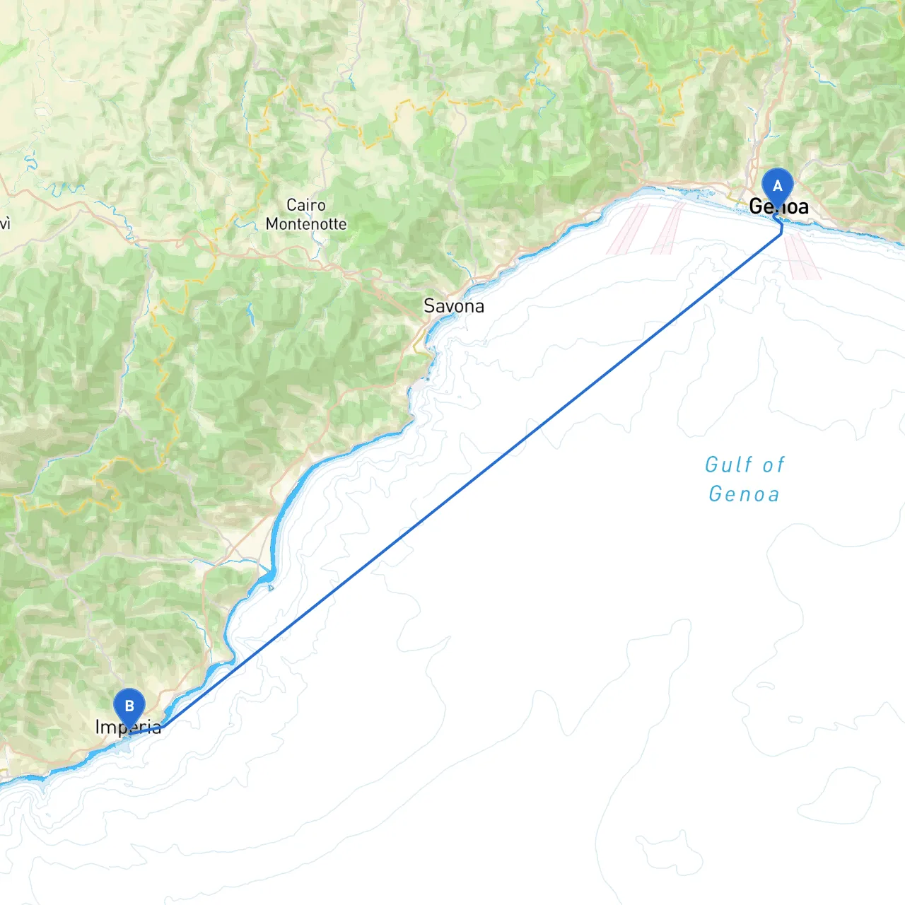 Genoa to Imperia