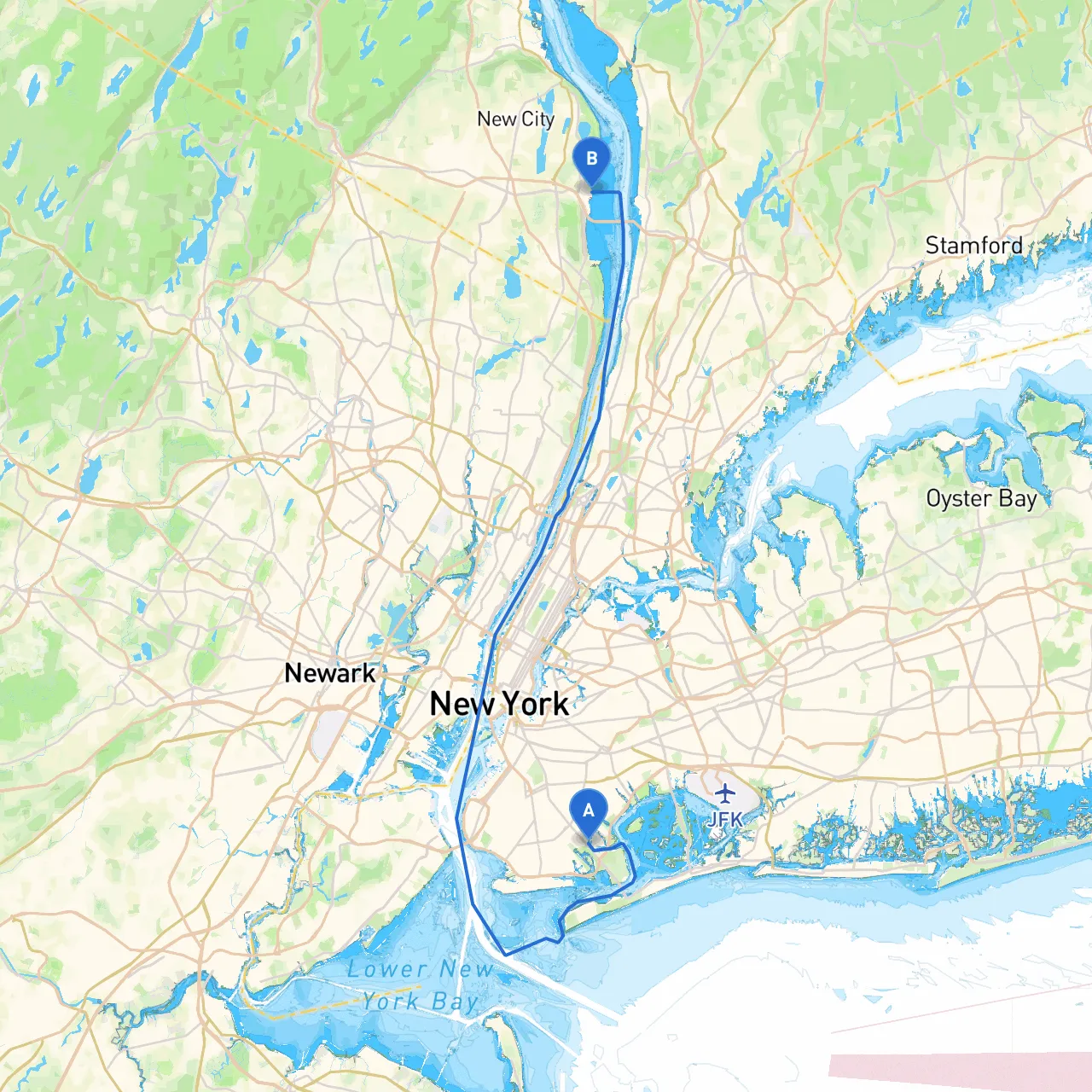 Brooklyn to Nyack