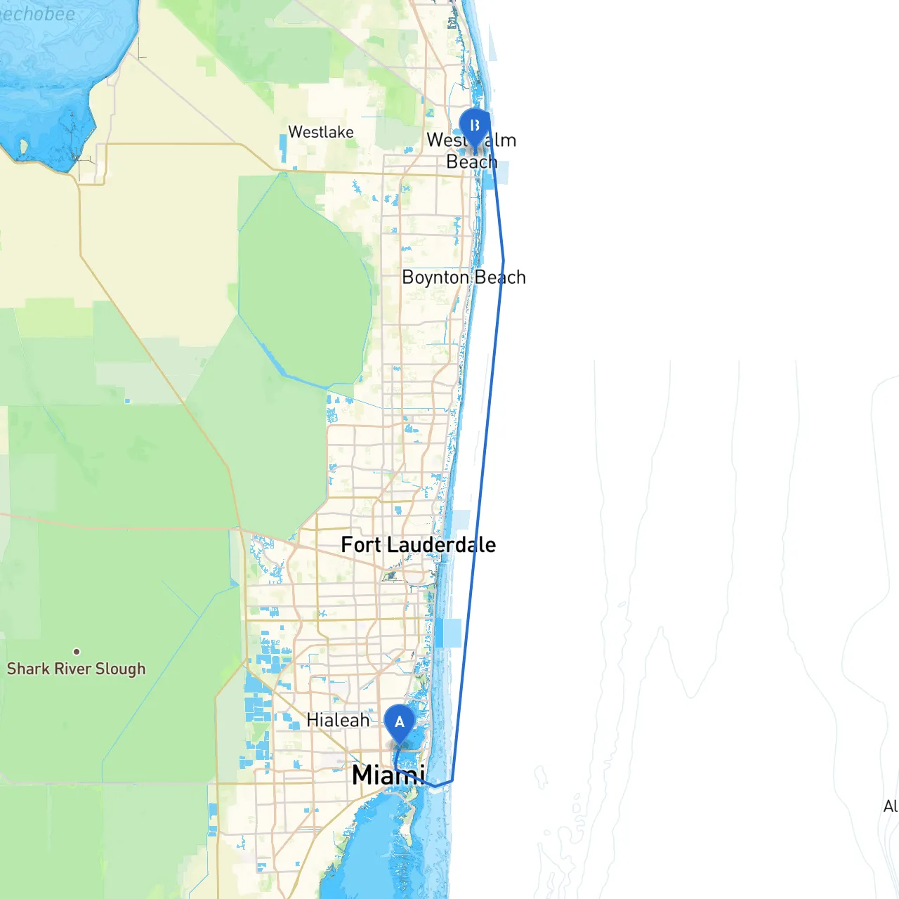 Miami to West Palm Beach