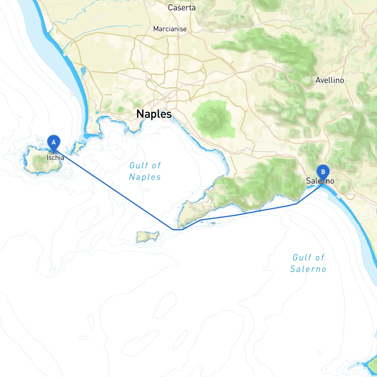 Ischia to Salerno