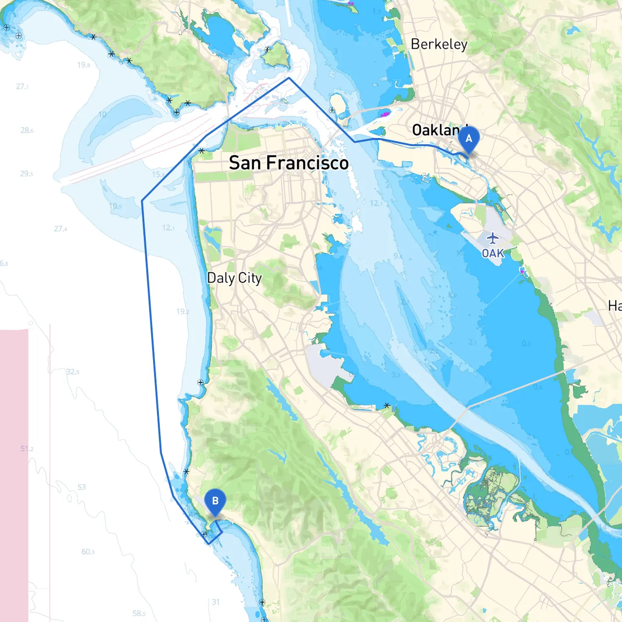 Oakland to Half Moon Bay