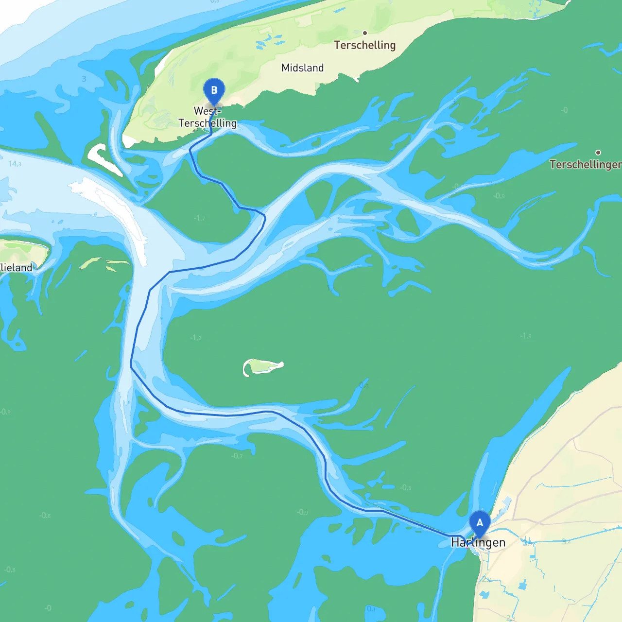 Harlingen to Terschelling