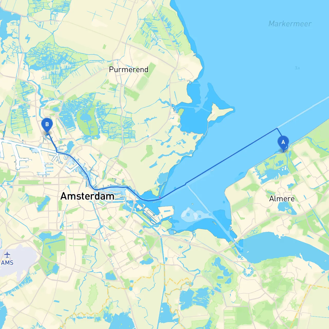Almere to Zaandam