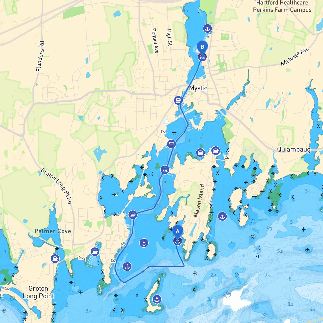 Stonington to Mystic
