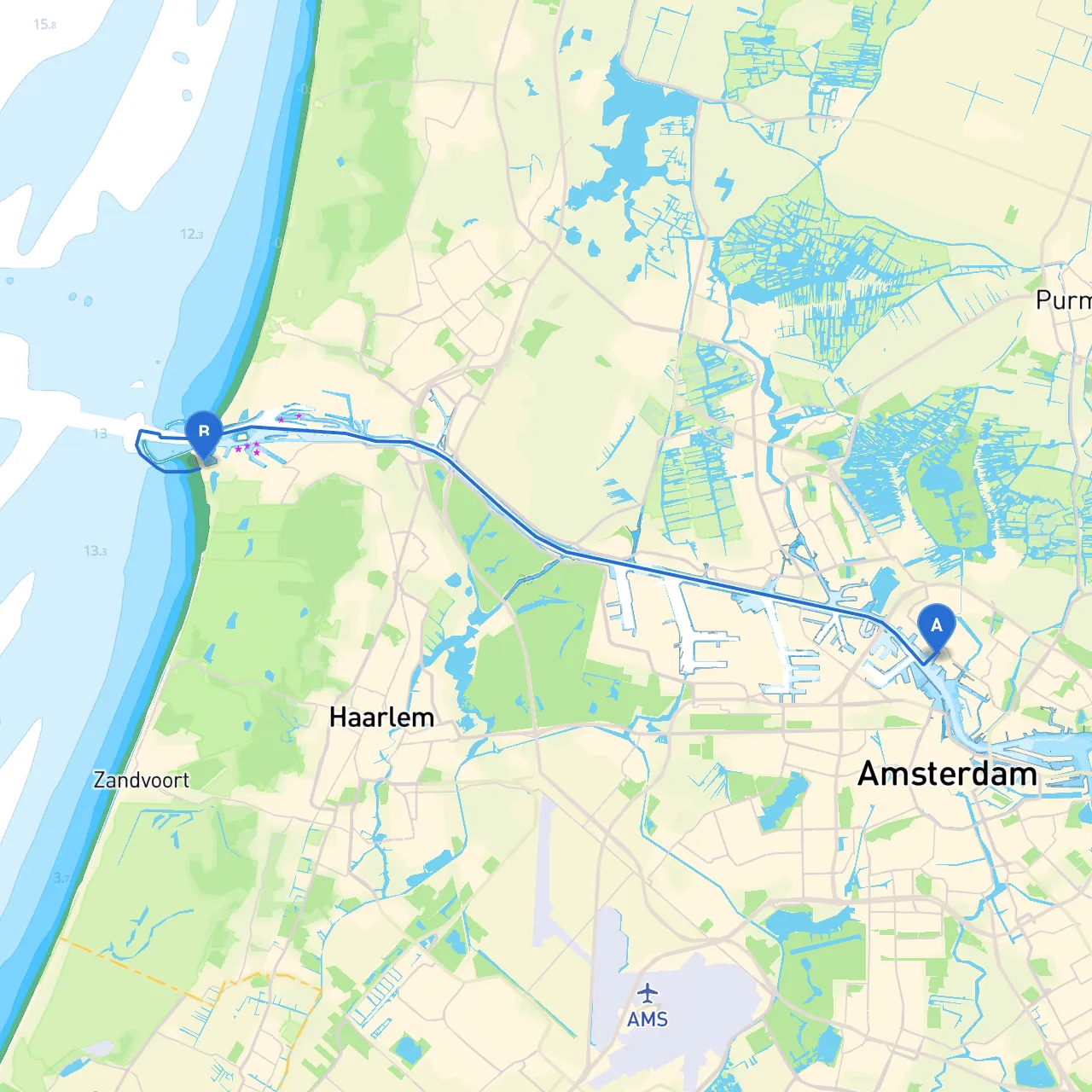 Amsterdam to IJmuiden