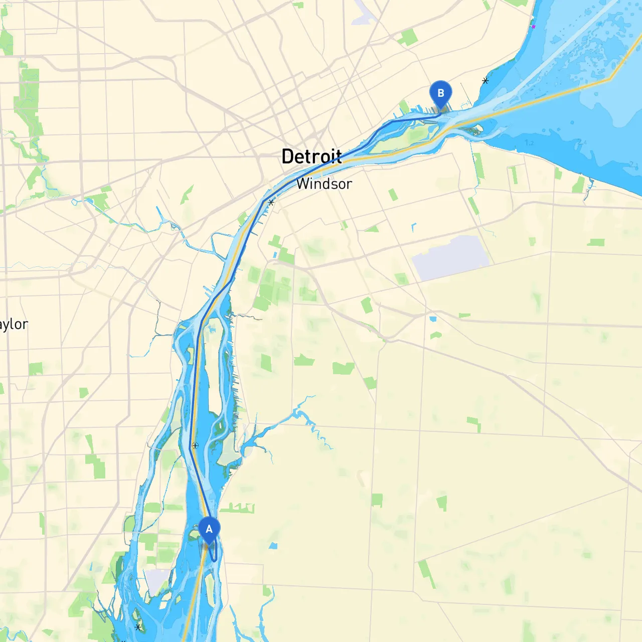 Amherstburg to Detroit