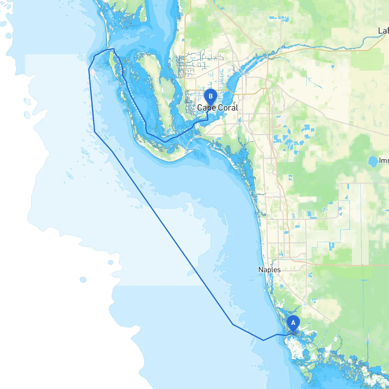 Marco Island to Cape Coral