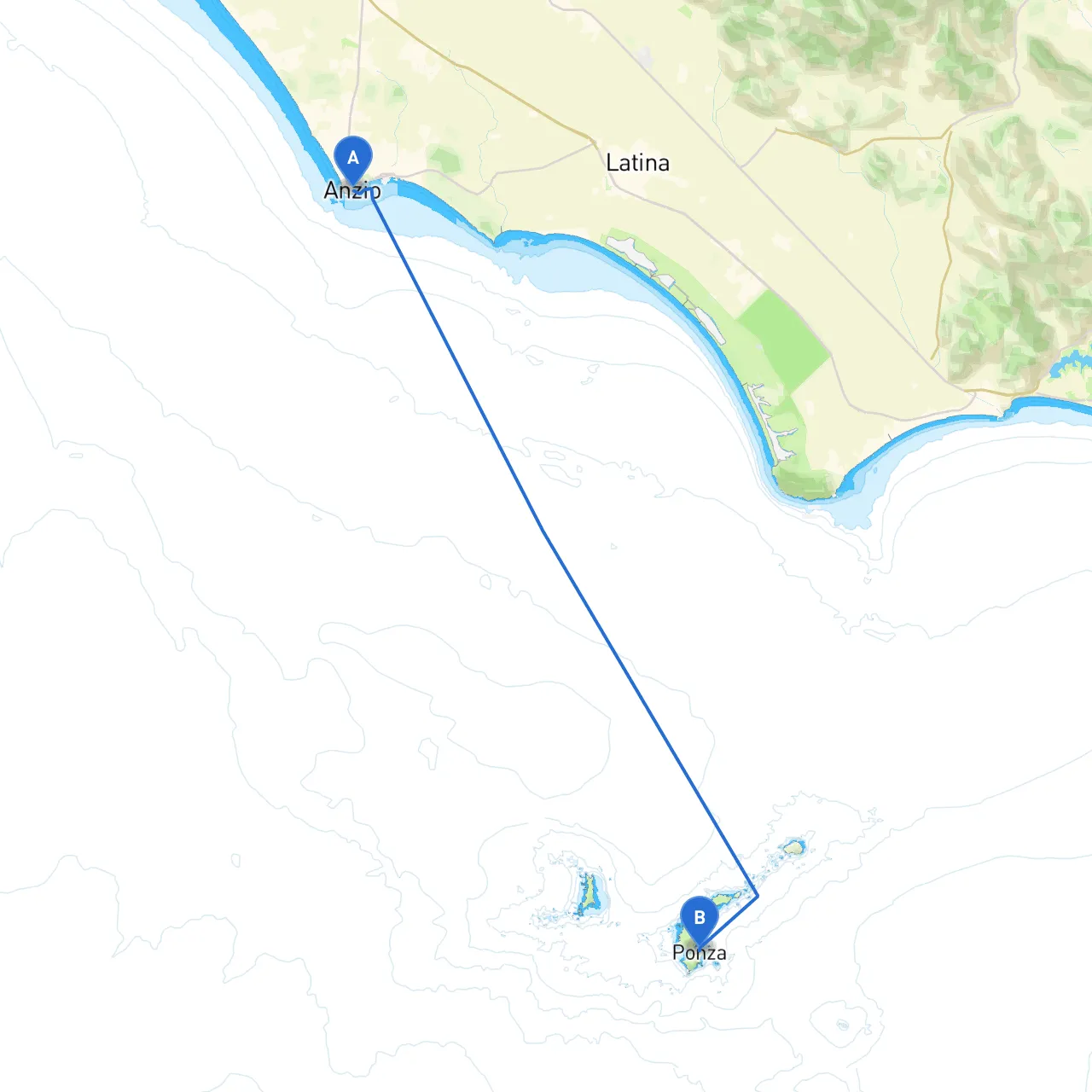 Anzio to Ponza