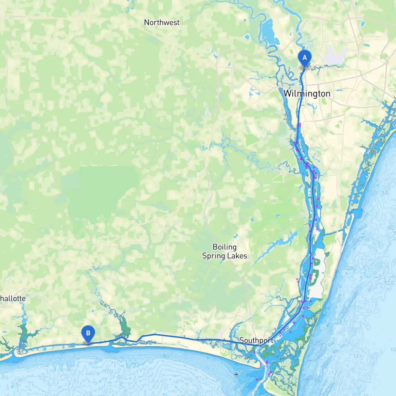 Wilmington to Holden Beach