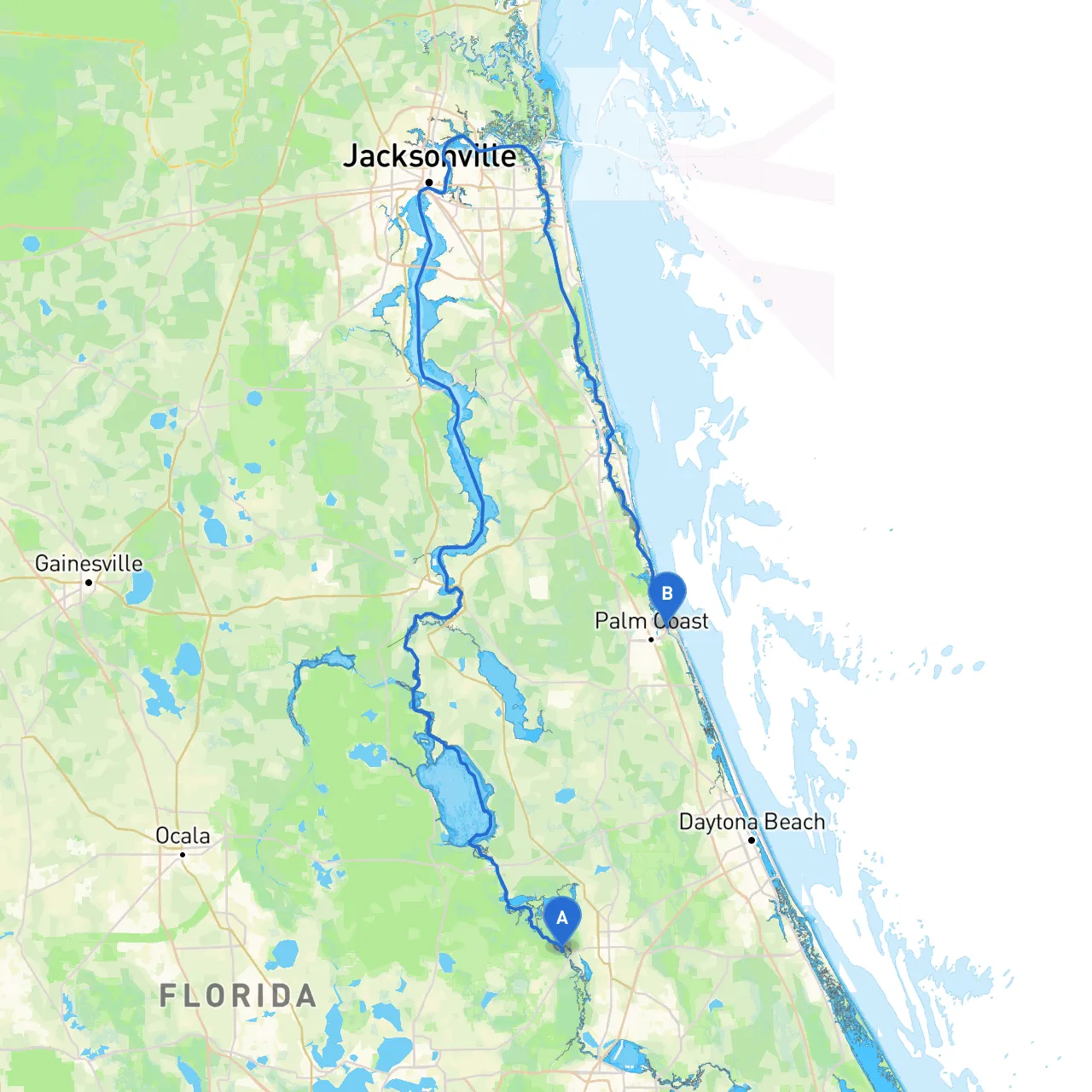 DeLand to Palm Coast