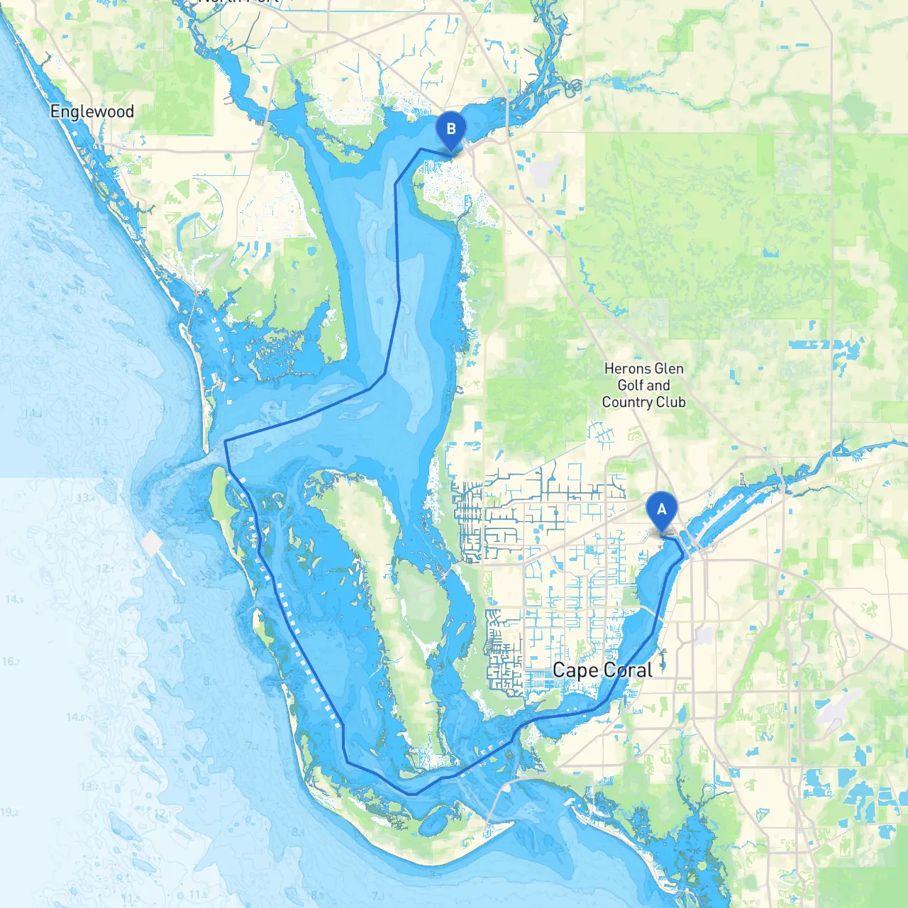 North Fort Myers to Punta Gorda