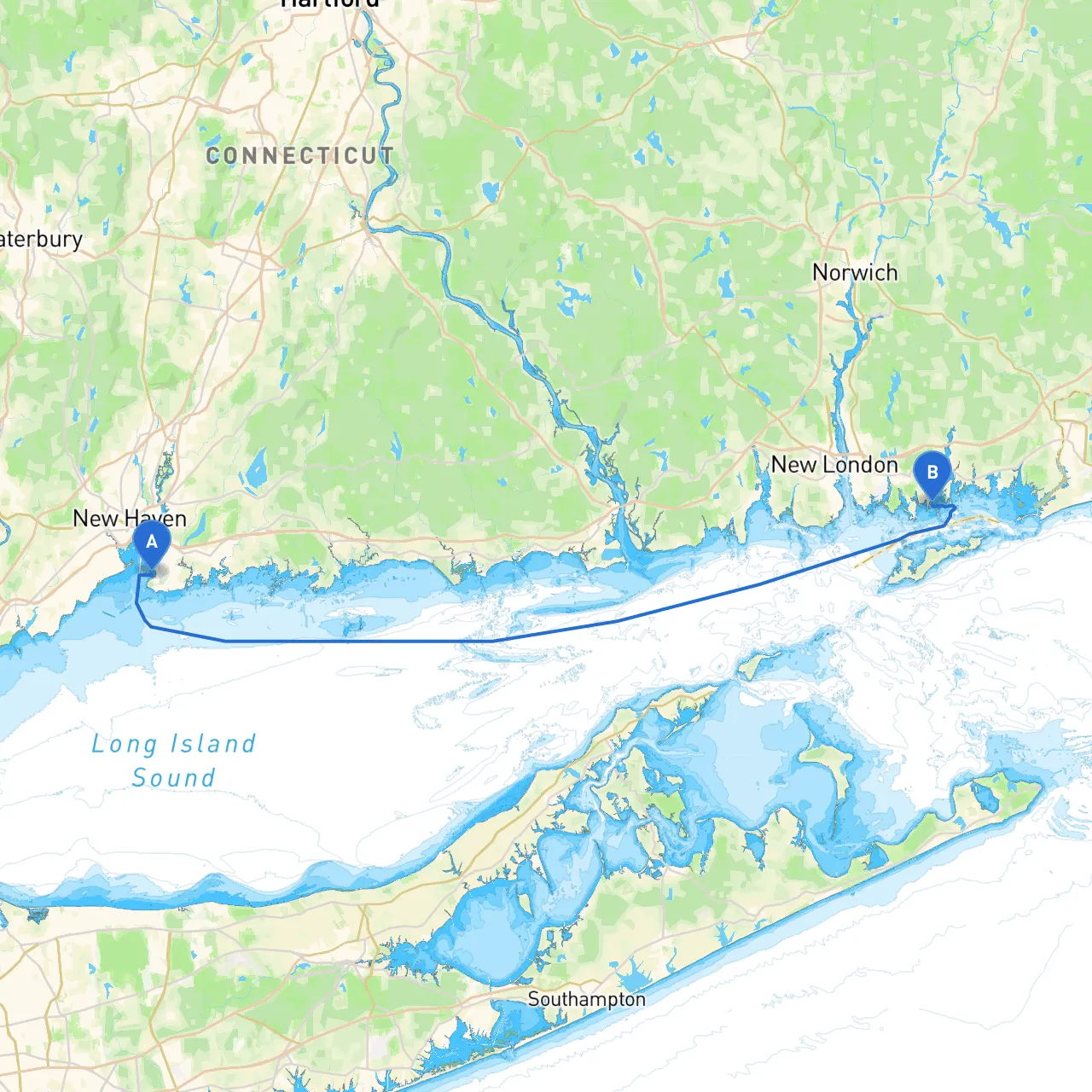 New Haven to Groton