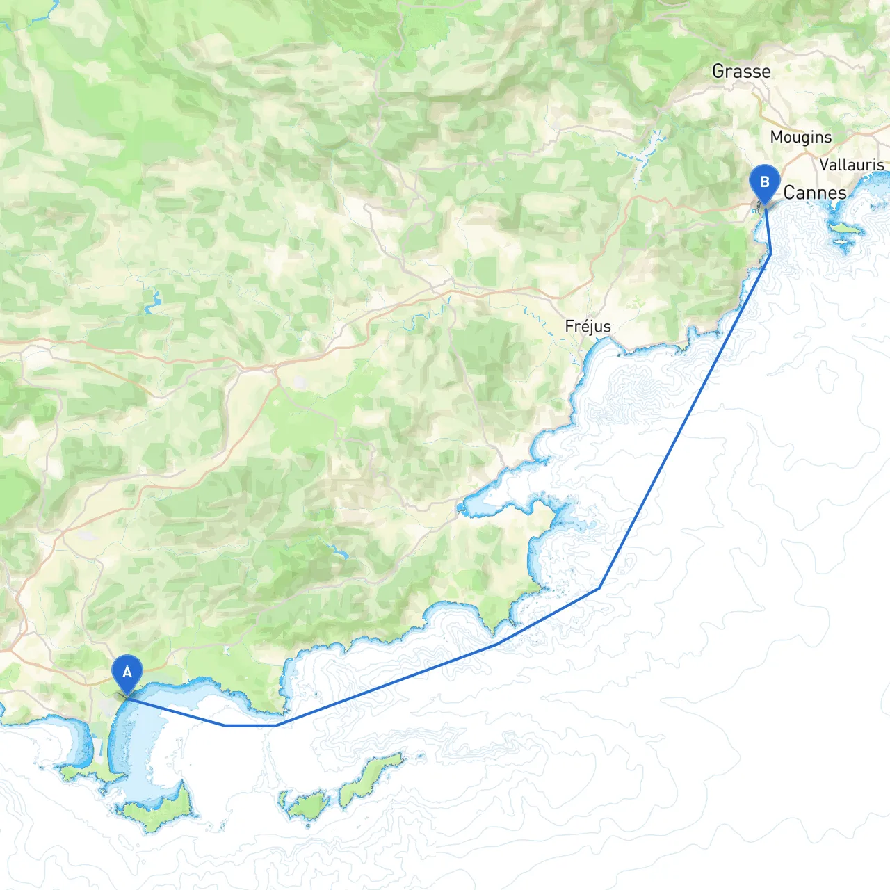 Hyeres to Cannes