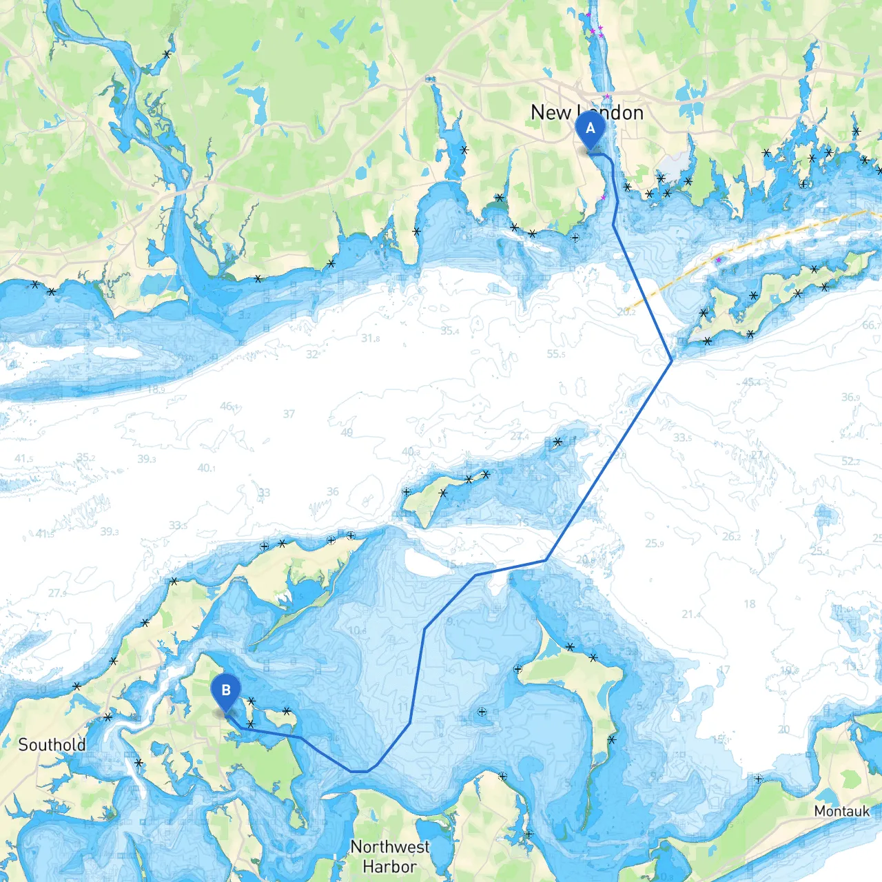 New London to Shelter Island