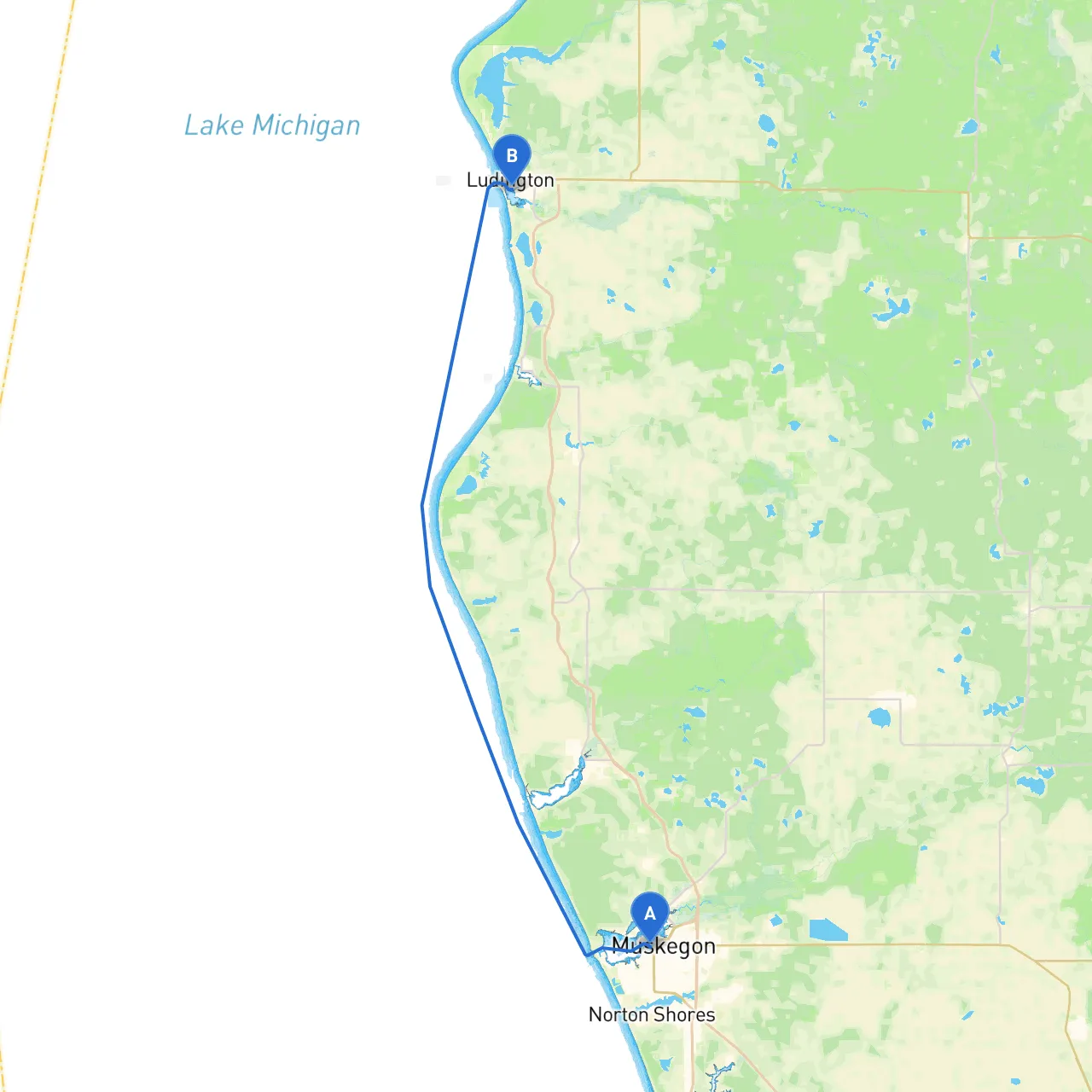 Muskegon to Ludington