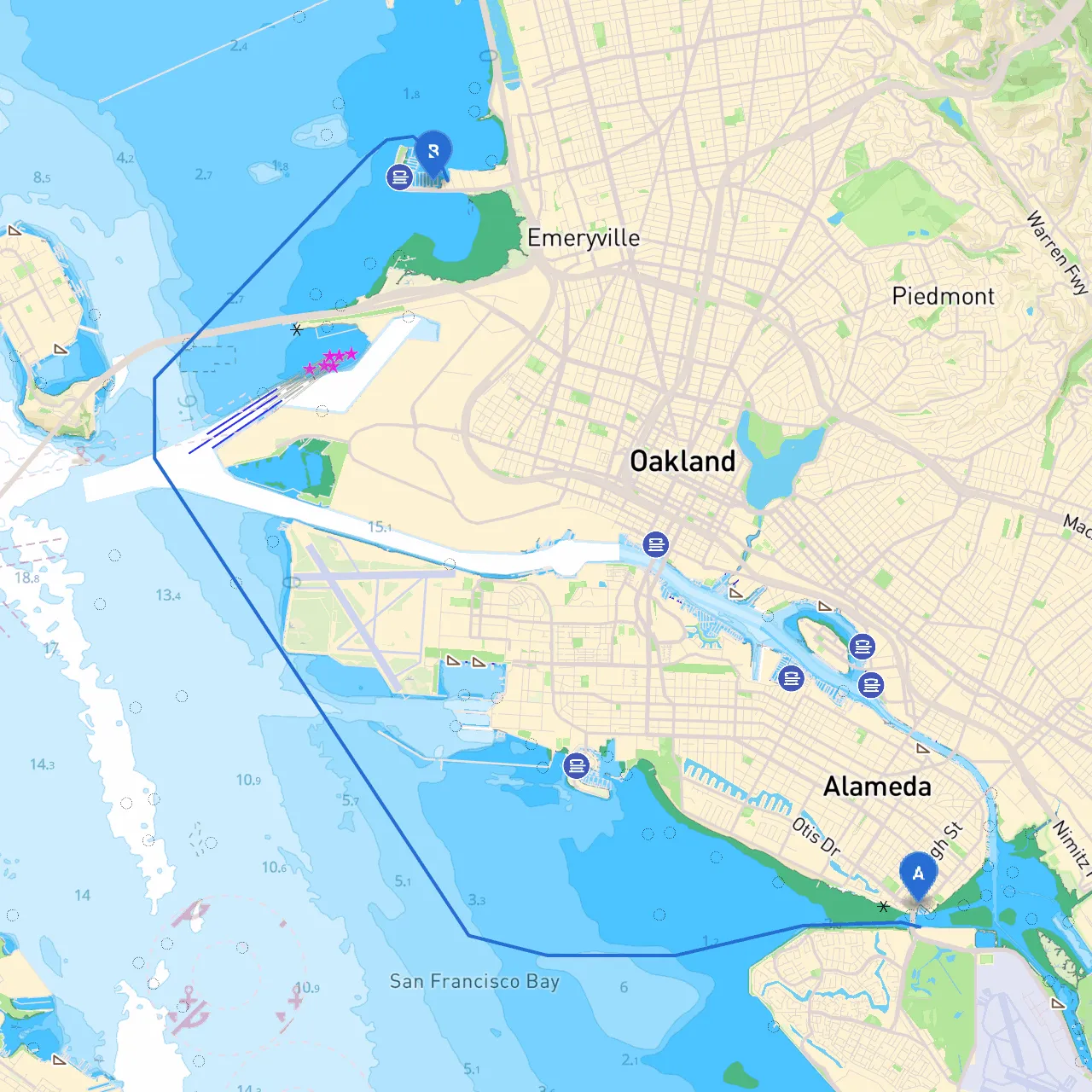 Alameda to Emeryville