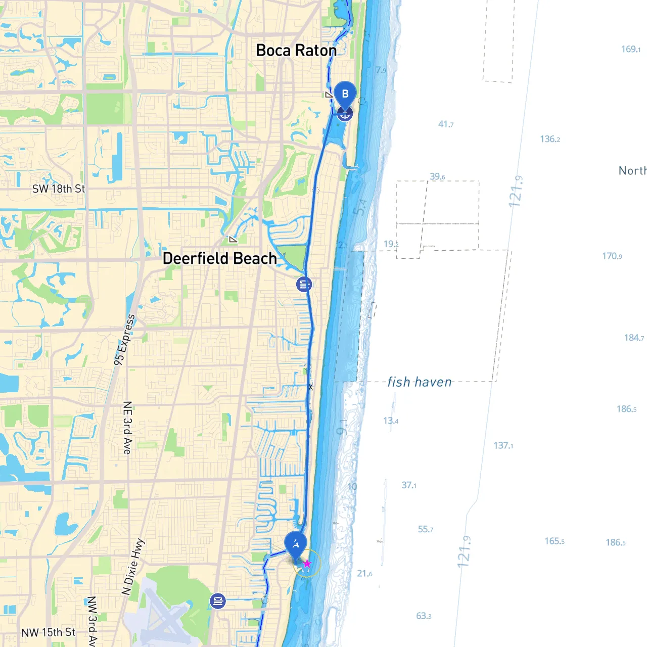 Pompano Beach to Boca Raton