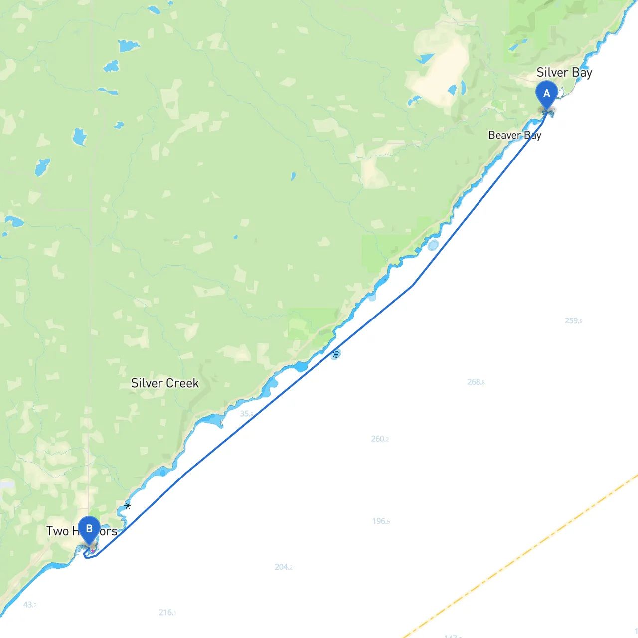 Silver Bay to Two Harbors