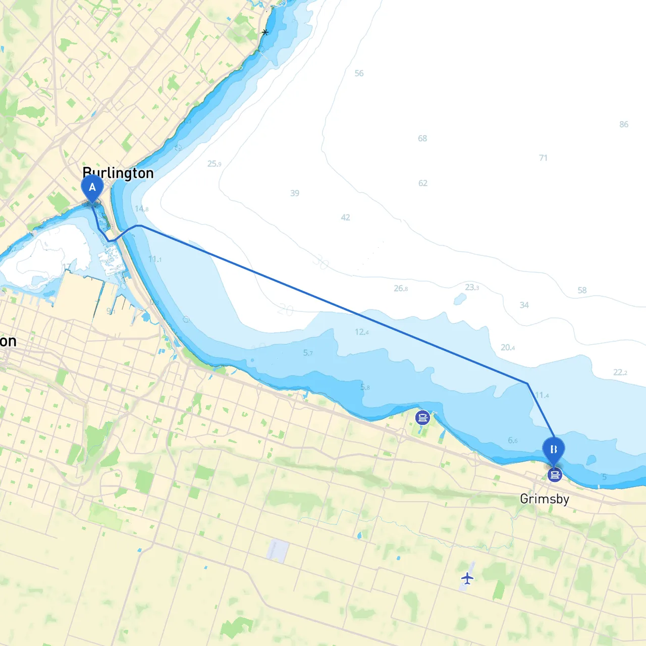 Burlington to Grimsby
