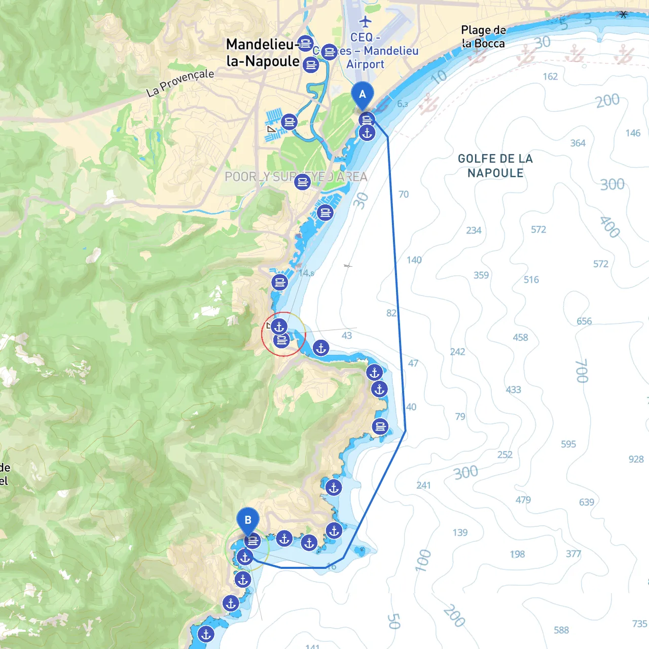 Cannes to Theoule sur Mer