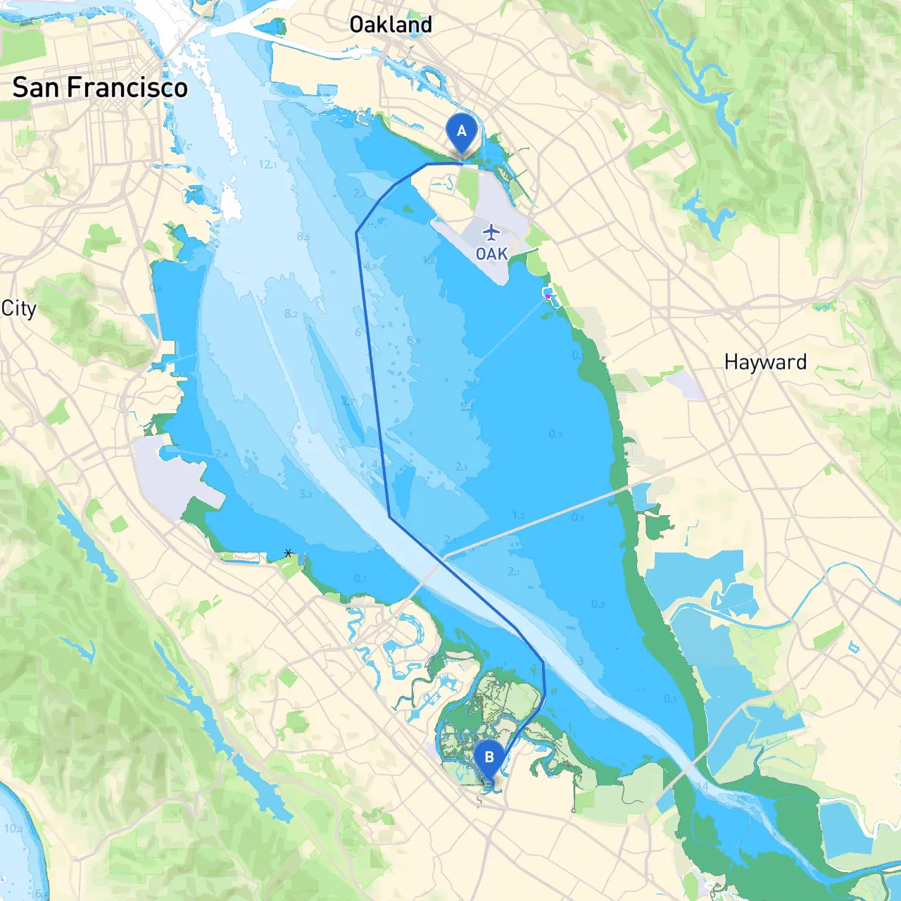 Alameda to Redwood City