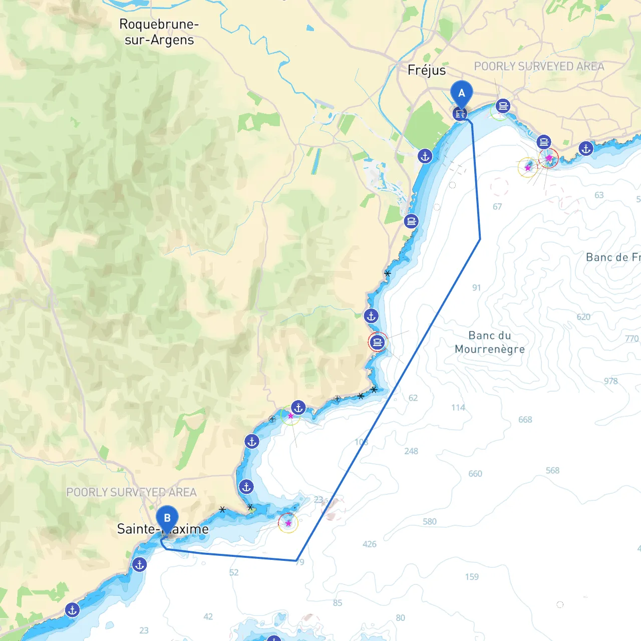 Frejus to Sainte Maxime