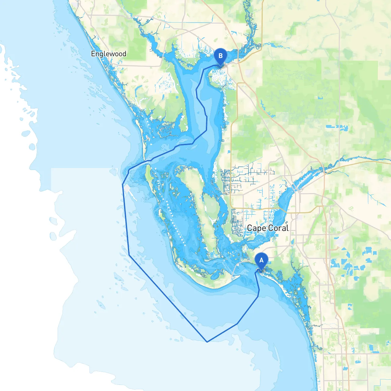 Fort Myers Beach to Punta Gorda