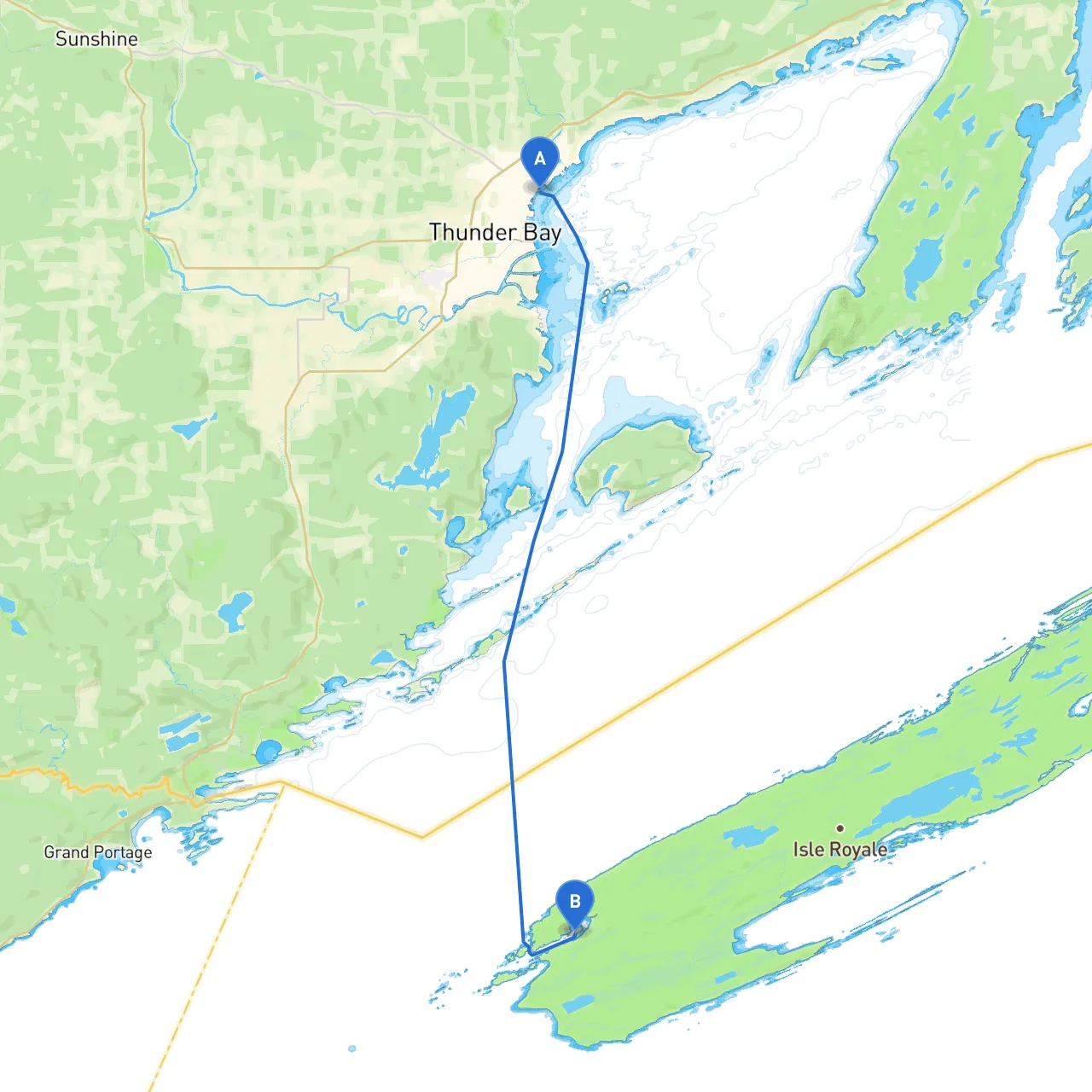 Thunder Bay to Isle Royale