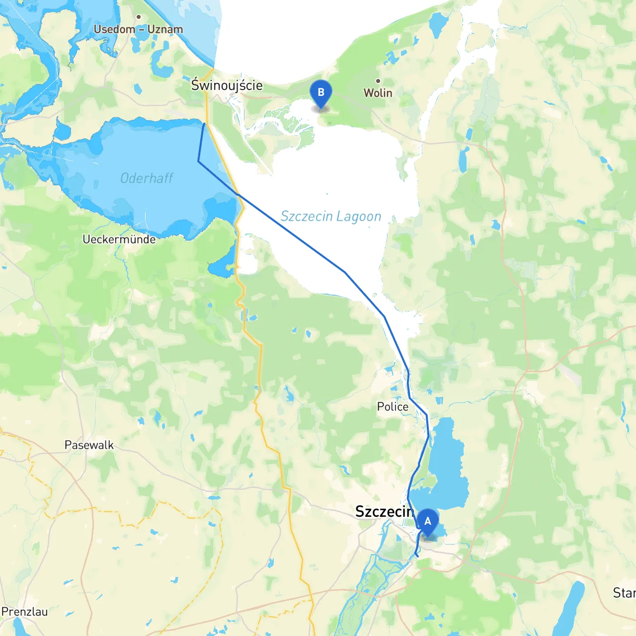 Szczecin to Miedzyzdroje