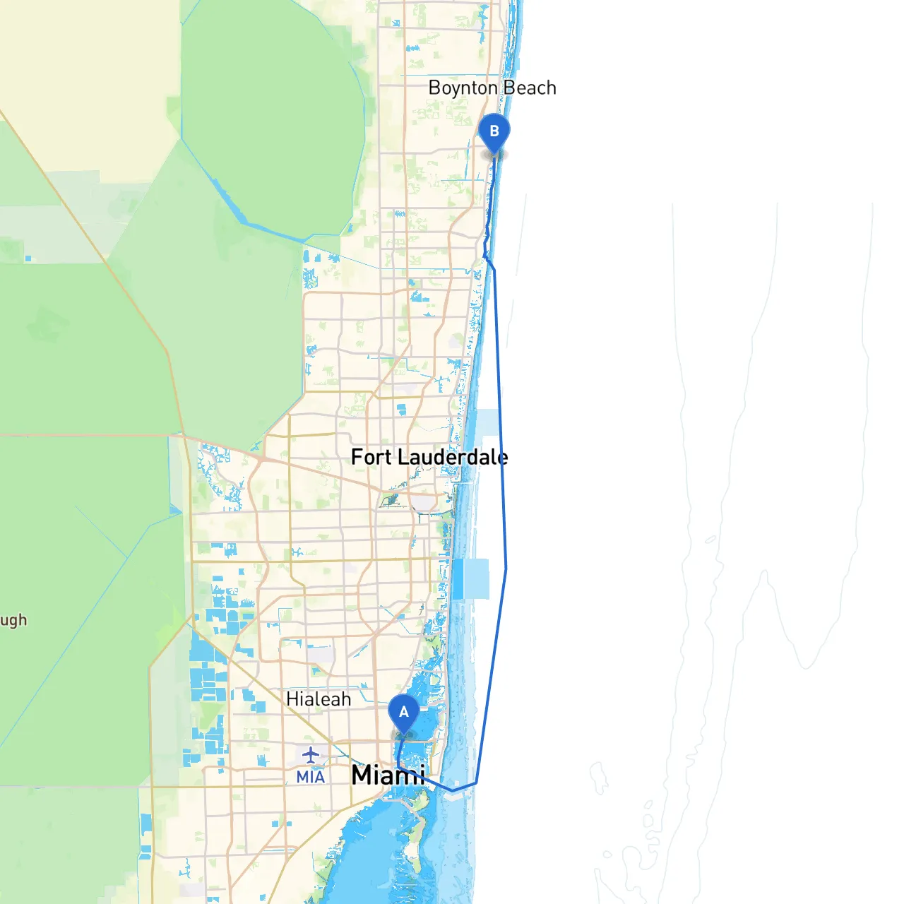 Miami to Delray Beach