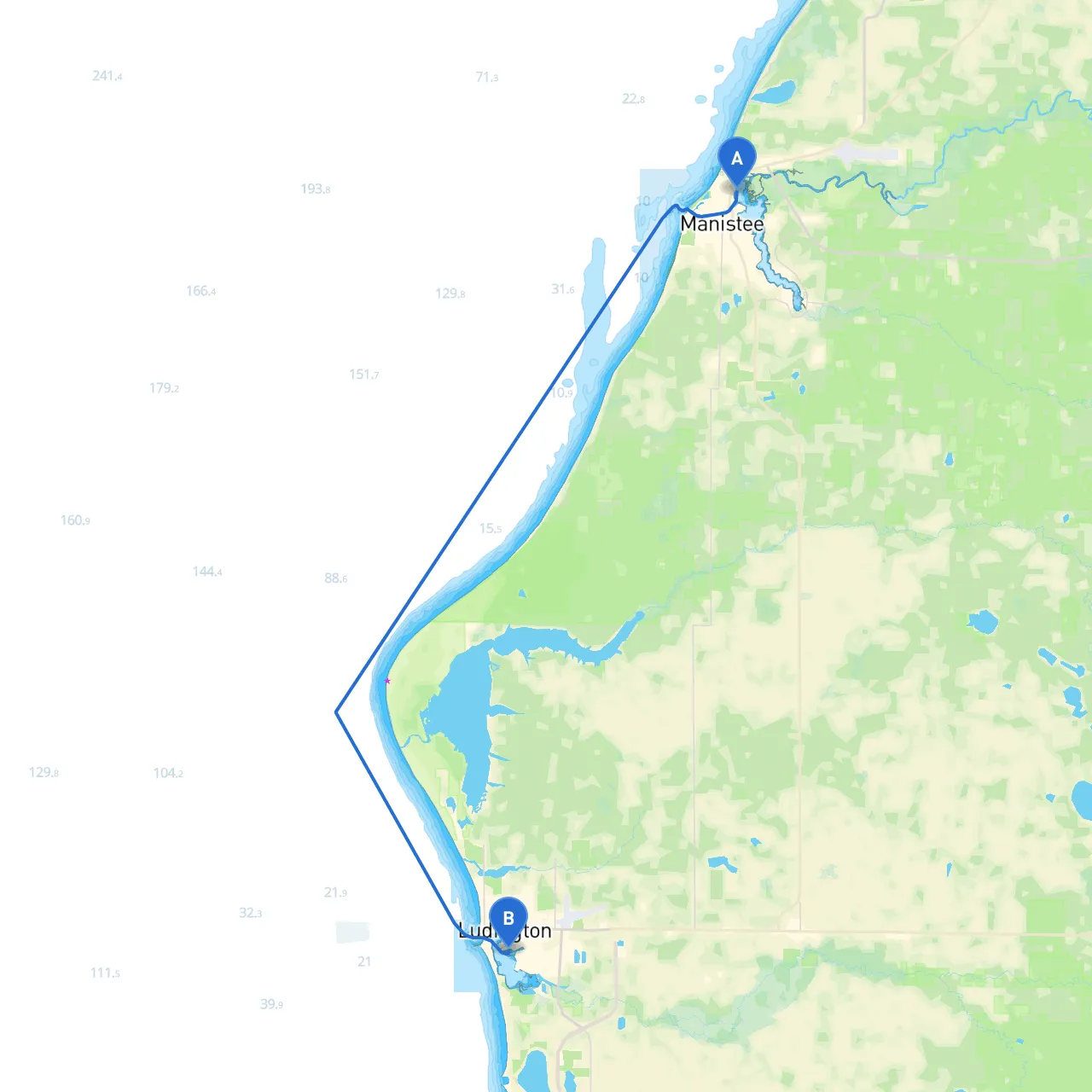 Manistee to Ludington
