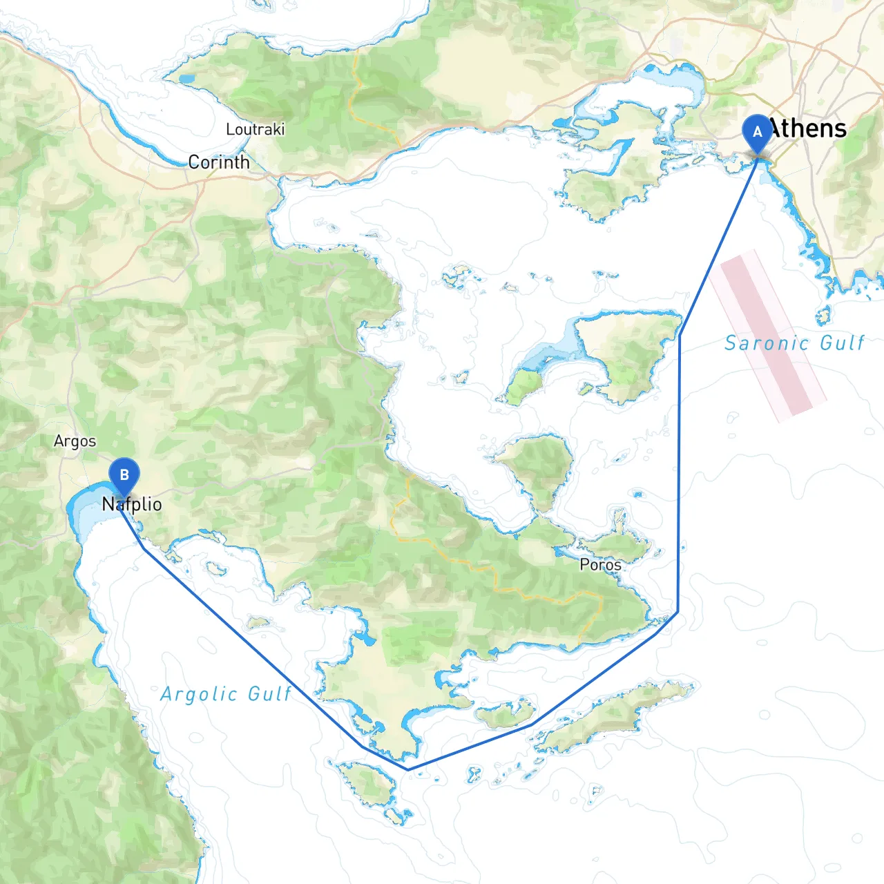 Piraeus to Nafplio