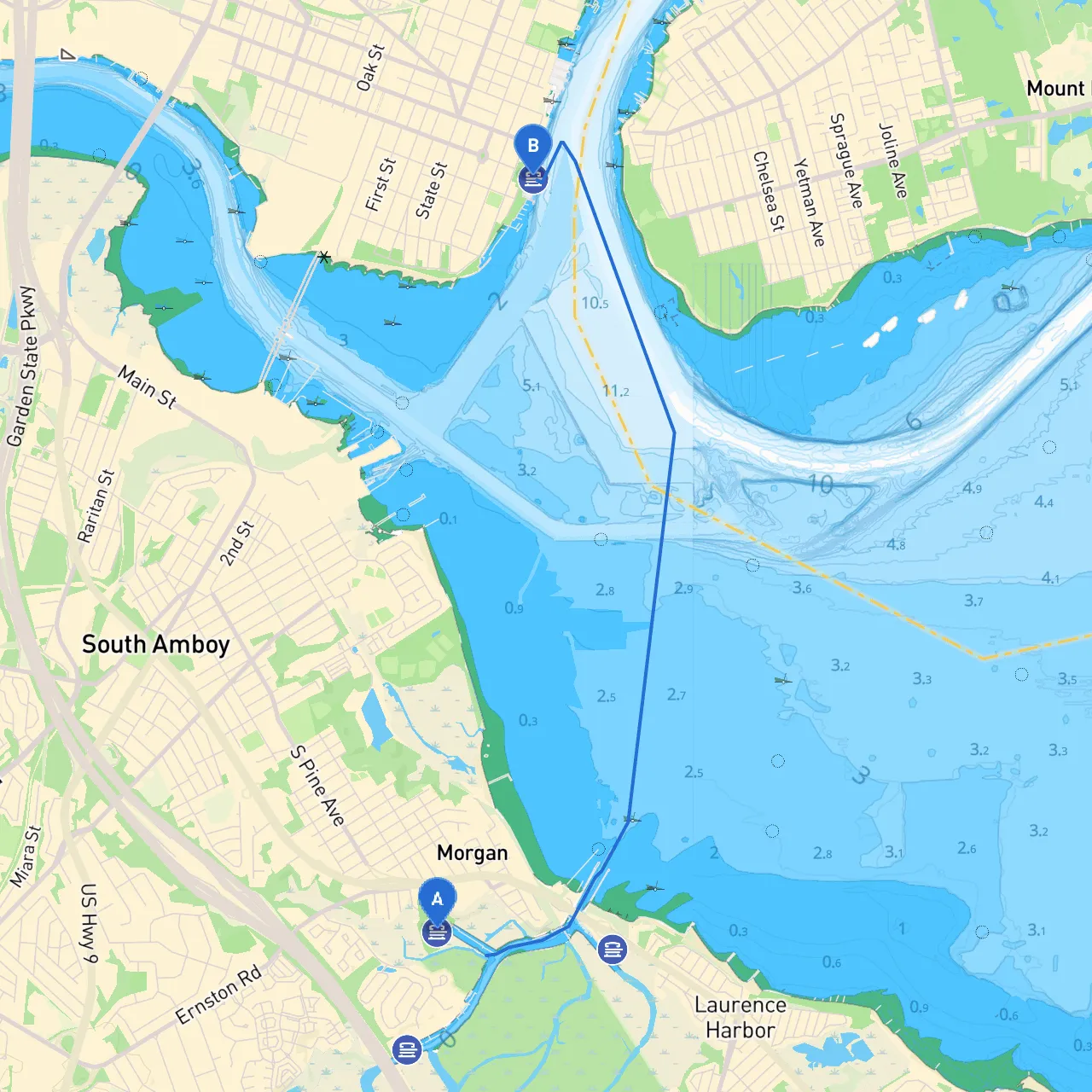 South Amboy to Perth Amboy