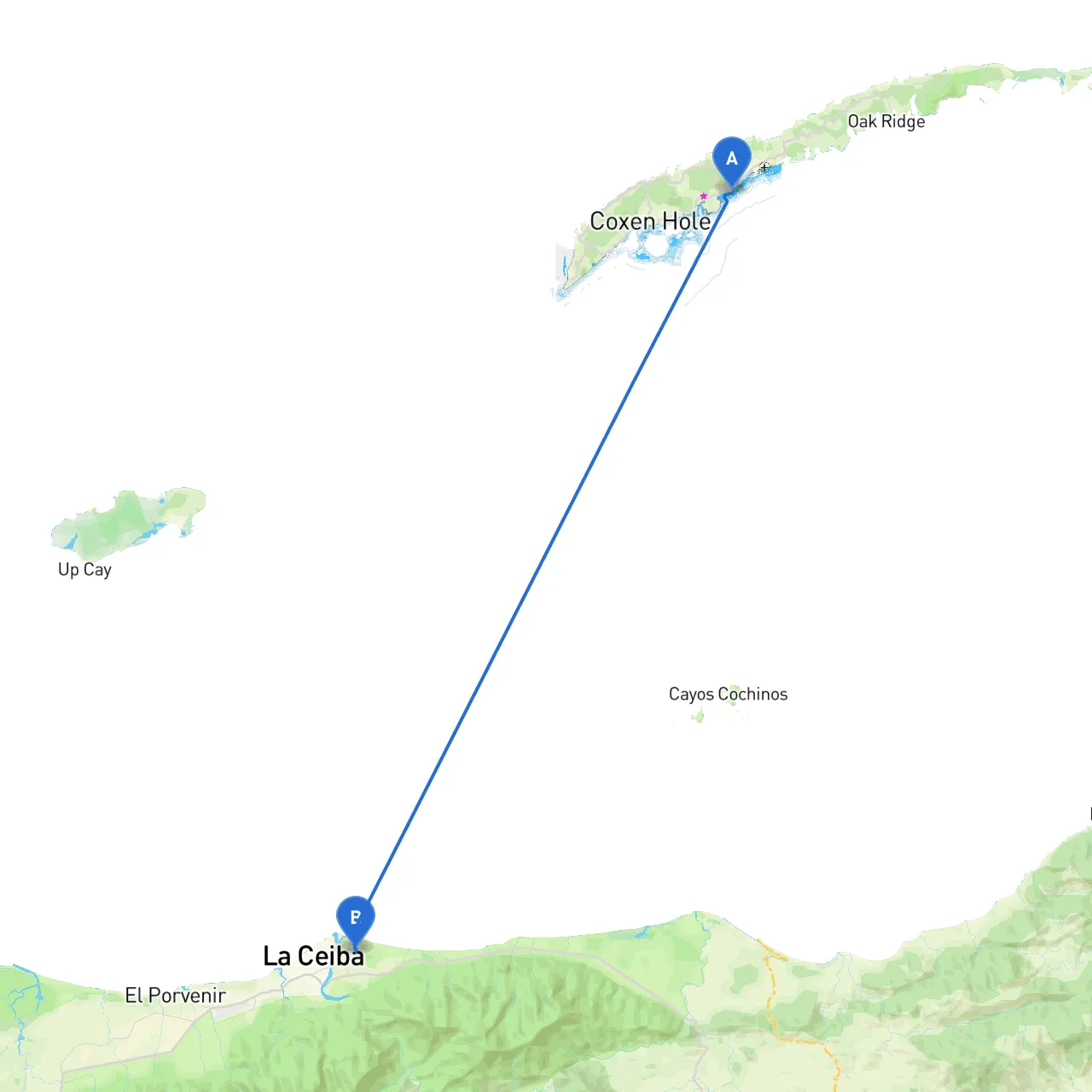 Roatan to La Ceiba
