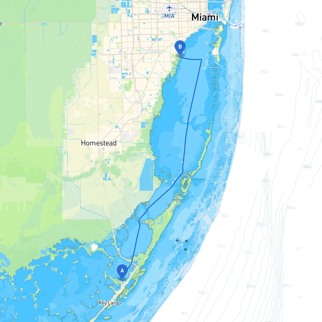 Key Largo to Coral Gables