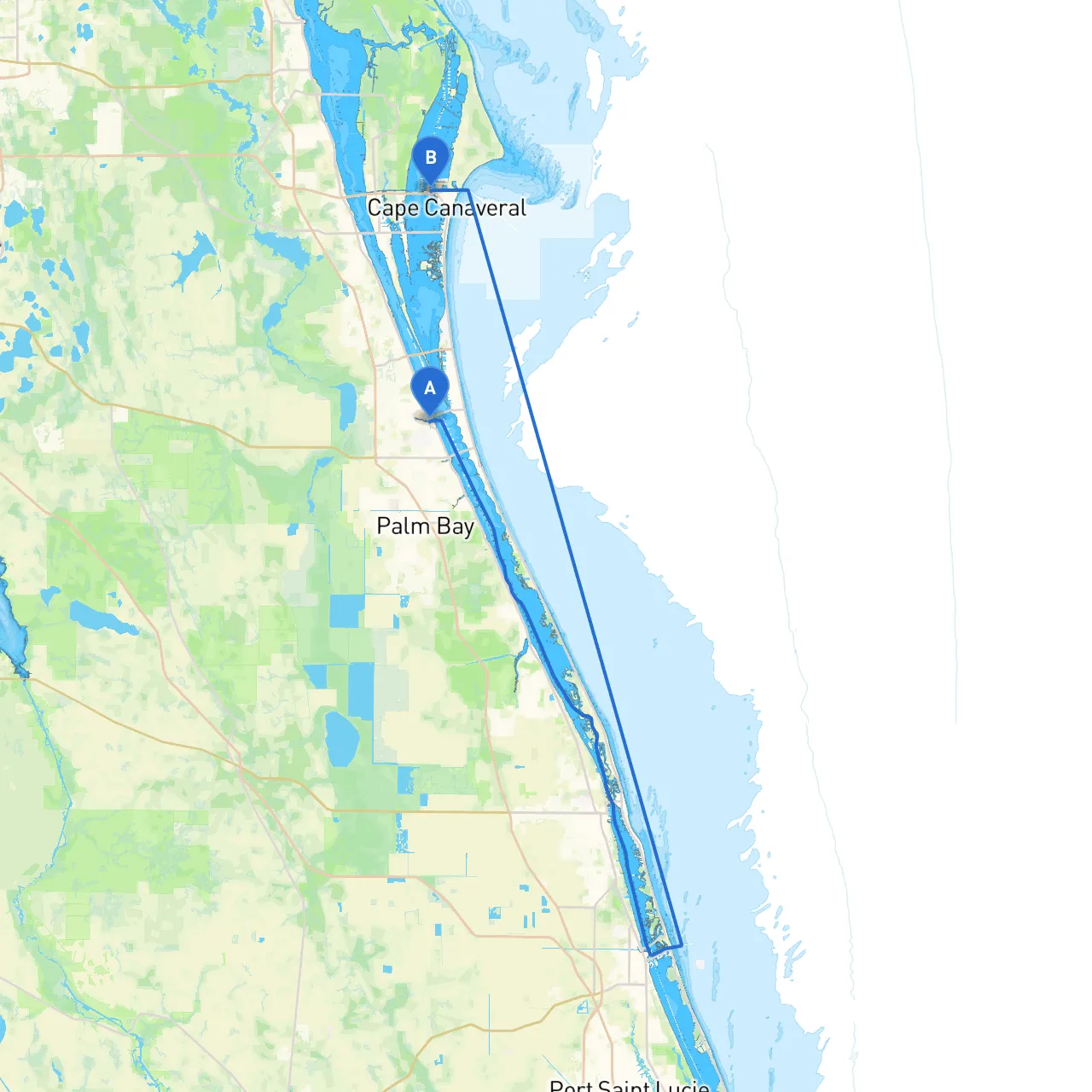 Melbourne to Cape Canaveral