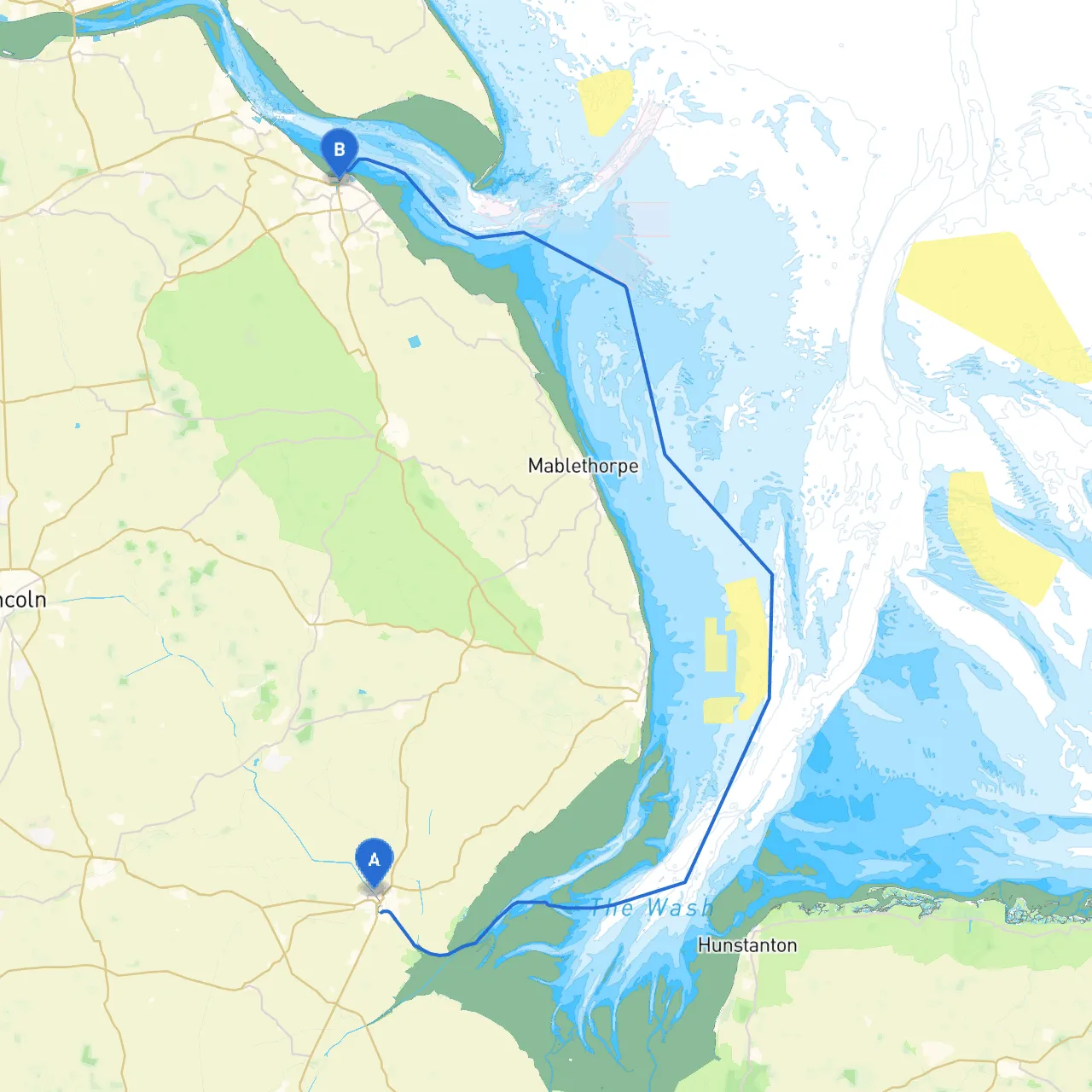 Boston to Grimsby