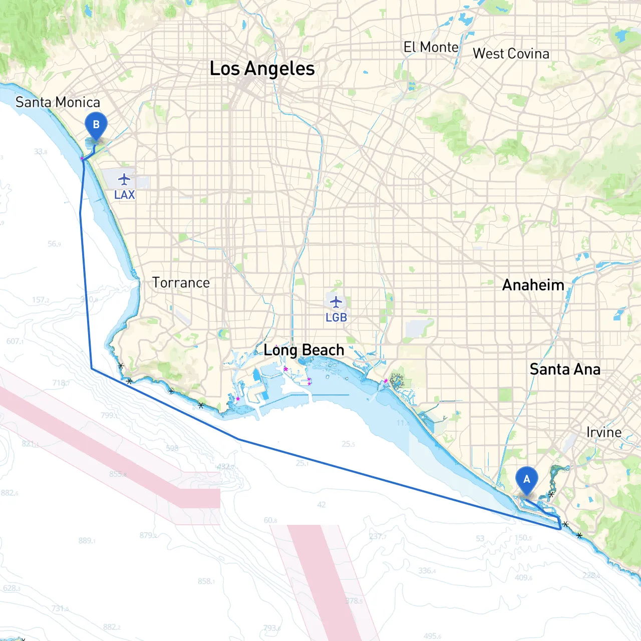 Newport Beach to Marina Del Rey