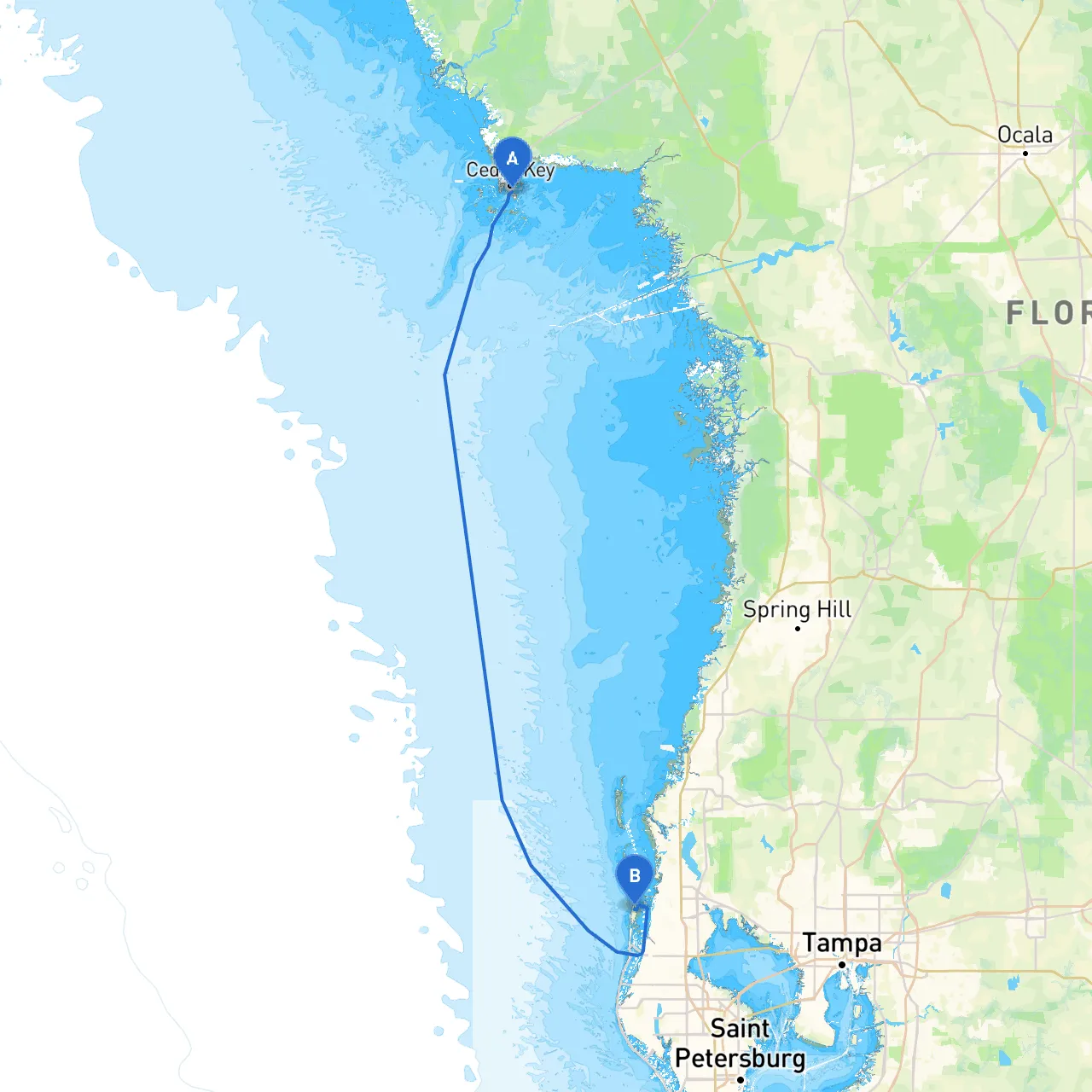 Cedar Key to Dunedin