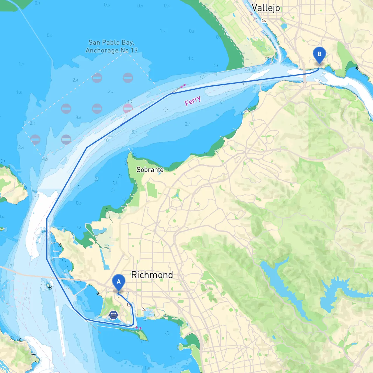 Richmond to Vallejo