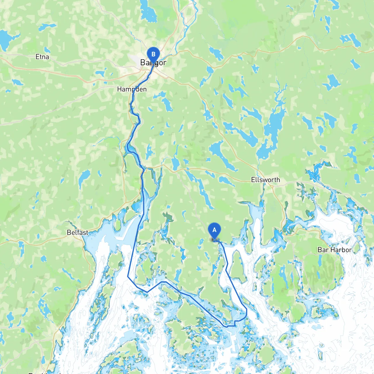 Blue Hill to Bangor