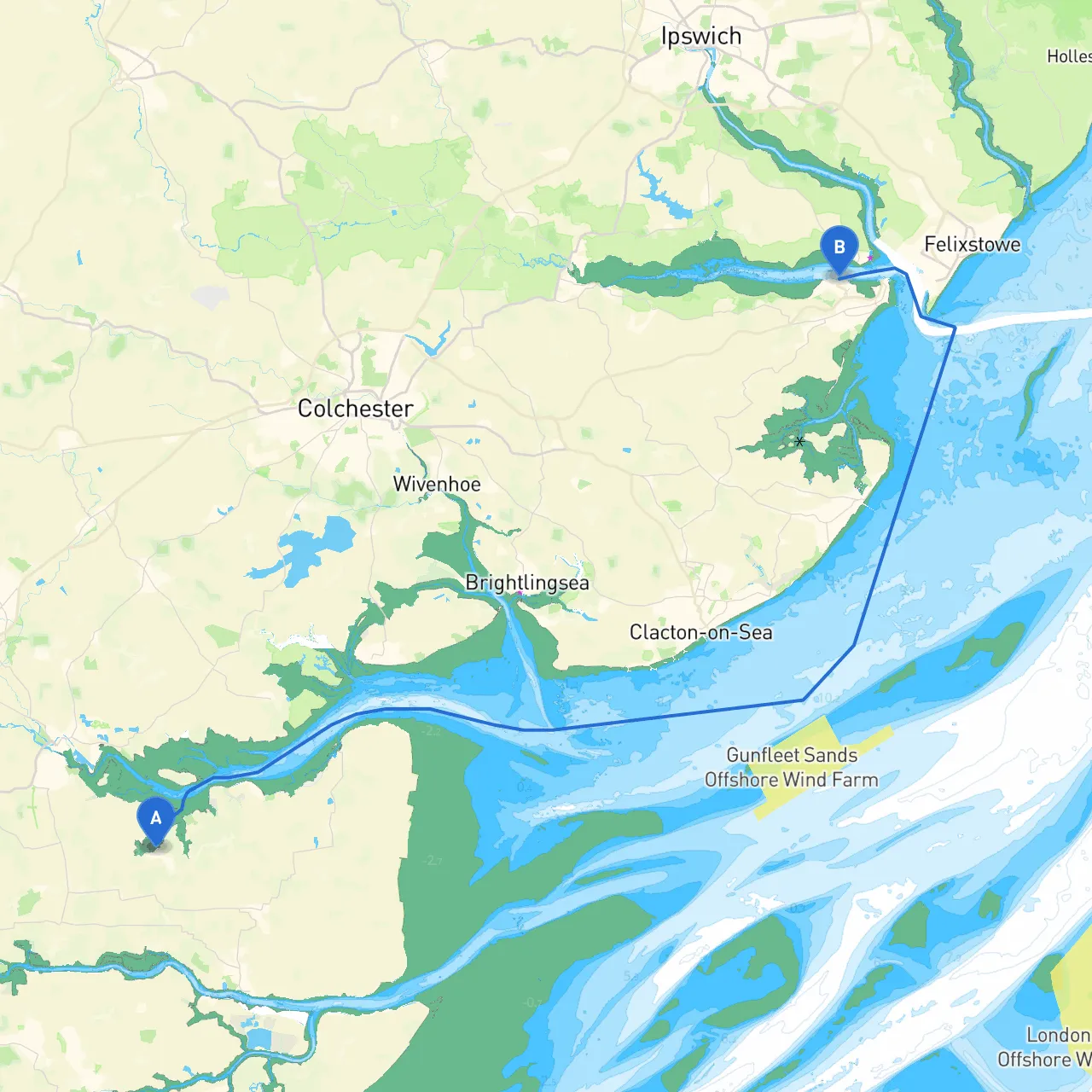 Chelmsford to Harwich